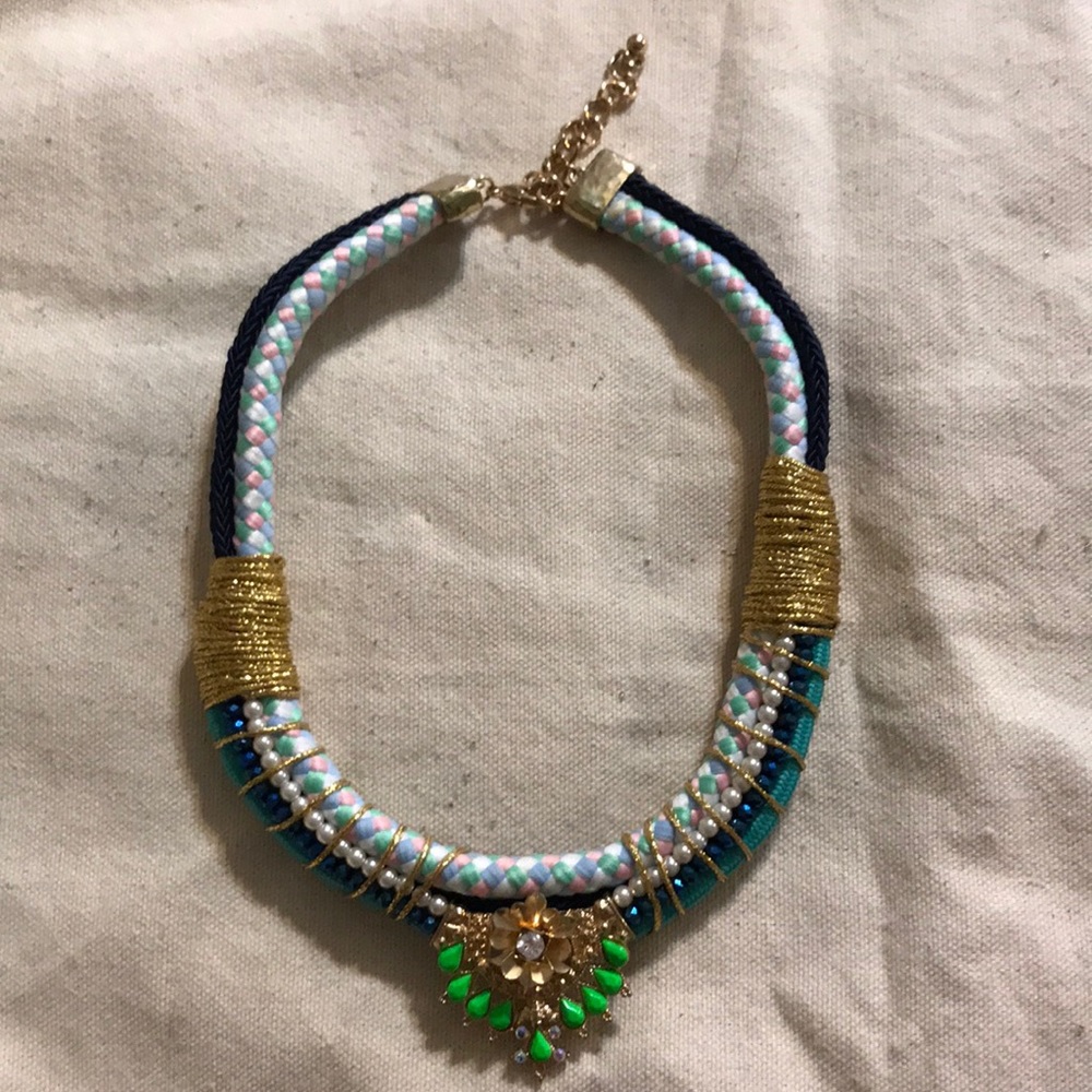 Green & Blue Aztec necklace